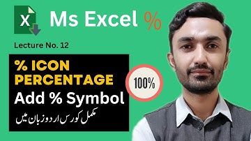 12# Percentage adding % symbol in excel cell | Percentage icon in MS Excel