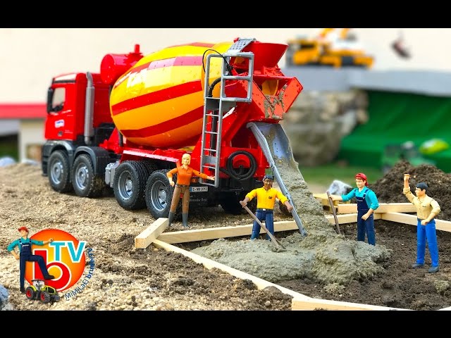 BRUDER TRUCK Construction Company! Cement mixer Mercedes Benz class=