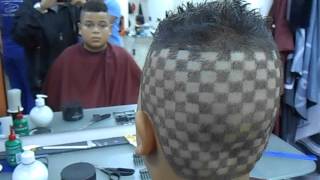 corte de cabelo xadrez quadradinho - jaé arte black 