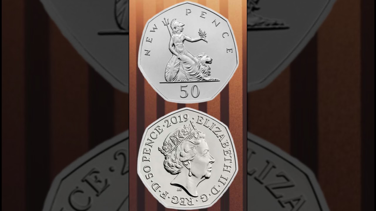 FIFTY YEAR ANNIVERSARY OF 50P COIN DATED 2019 A RESTRIKE OF PREVIOUS ISSUE