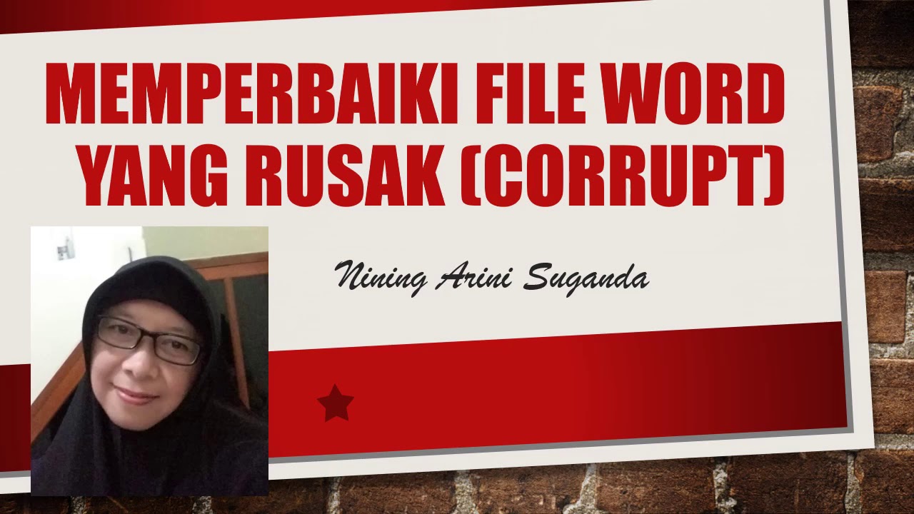 #Microsoft word #corrupted file #solusi MEMPERBAIKI FILE WORD YANG