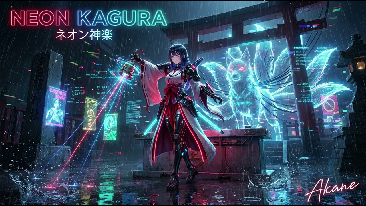 Original】Neon Kagura (ネオン神楽)｜🎤Akane｜【Cyberpunk Wagakki