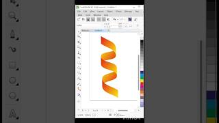 CorelDRAW Design | Beautiful Ribbon Design Tutorial | #Shorts