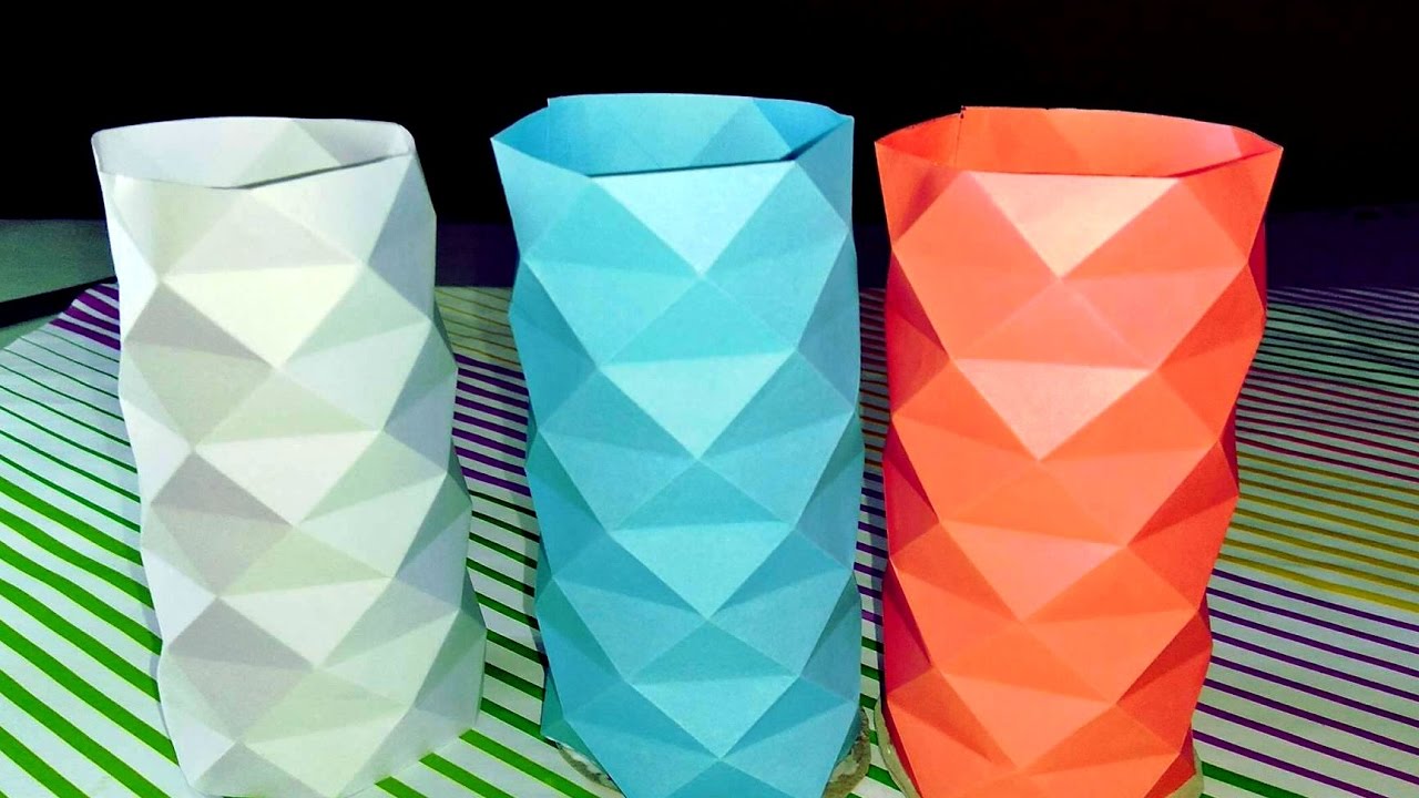 Pen Stand Making Craft From Paper Diamond Shape Design By Enlighten pen-stand-making-craft-from-paper-diamond-shape-design-by-enlighten