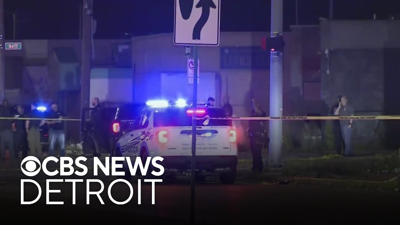 Teen killed, officer injured in shooting on Detroit's east side - YouTube