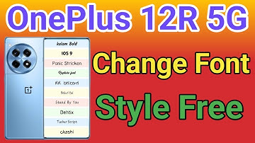 How To Change Font Style OnePlus 12R 5G How To Download Font Style OnePlus 12R 5G font style change