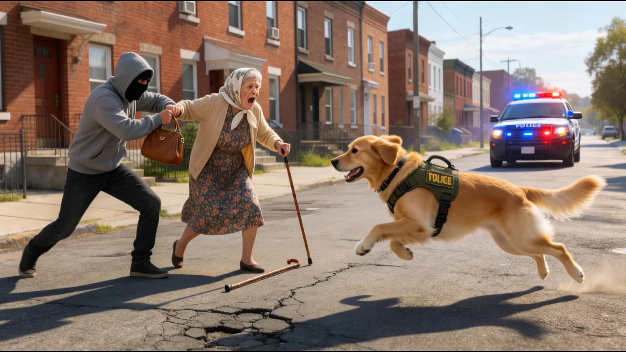 Brave Police Dog Saves Elderly Woman From Armed Robber (Incredible Rescue)