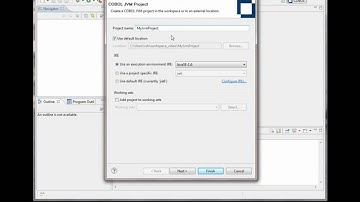 Creating a JVM project in Visual COBOL for Eclipse