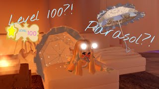 BUYING THE PARASOL AND REACHING LEVEL 100  ROBLOX ROYALE HIGH