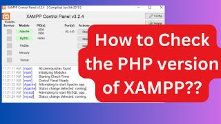 How to Check the PHP  version in XAMPP  | PHP version in XAMPP  #infysky #php #postman #coding