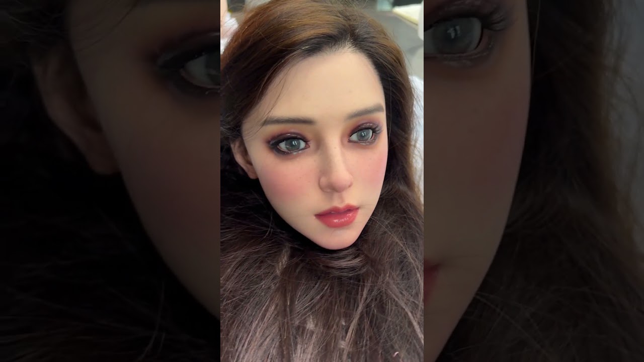 Gynoid Doll Mona with customized freckles and implanted hair 