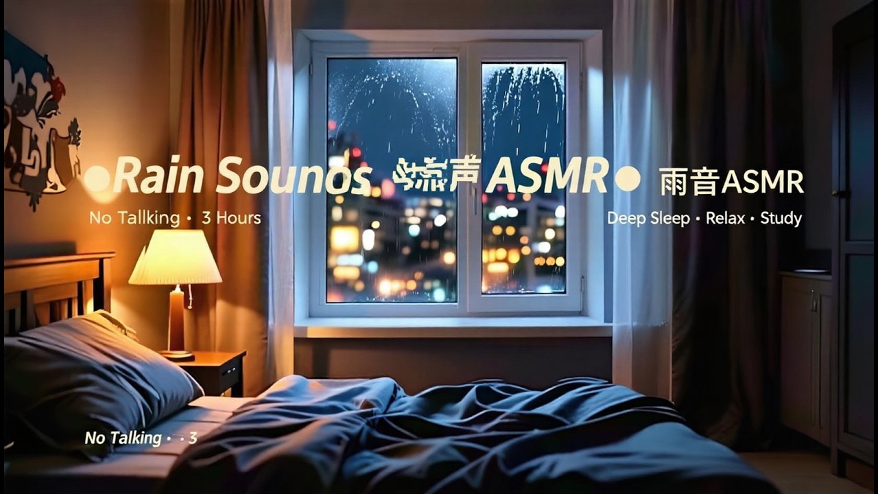 Rain Sounds for Deep Sleep, Relaxation & Study | 雨音ASMR – 深い睡眠・リラックス・勉強用 | 雨声 ASMR – 深度睡眠 • 放松 • 学习