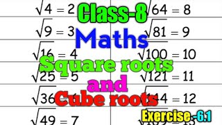 ts# class 8 #maths chapter 6 square roots and cube roots solutions exercise- 6.1