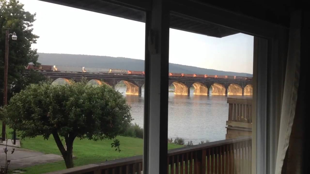 Best Railfan Motel Ever! View Of Huge Trestle Norfolk Southern Mainline!
