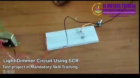 LIGHT DIMMER CIRCUIT using SCR