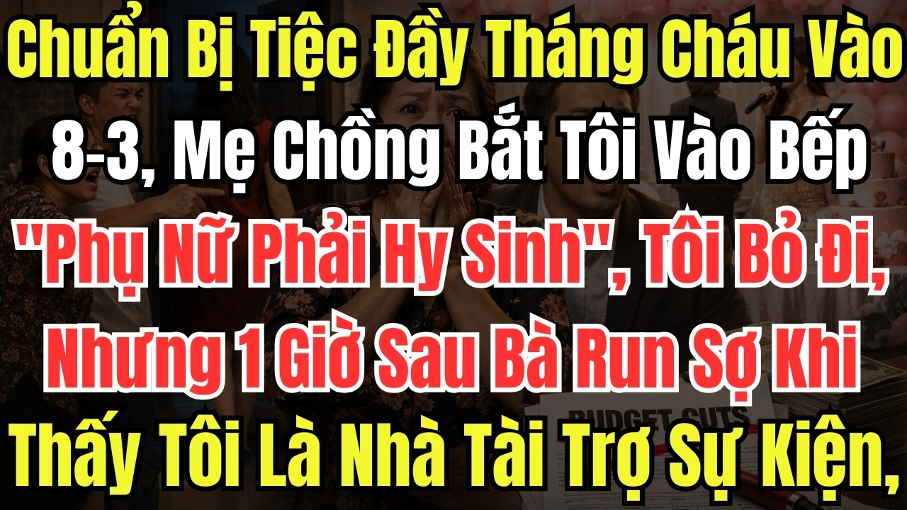 Chuẩn Bị Tiệc Đầy Tháng Cháu Vào 8-3, Mẹ Chồng Bắt Tôi Vào Bếp 