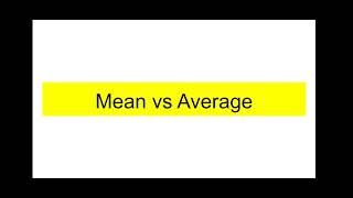 Difference between Mean and Average in hindi