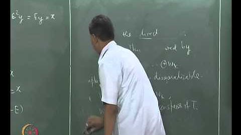 Mod-08 Lec-32 Independent Subspaces and Projection Operators