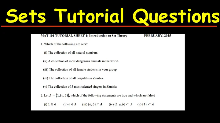 MAT101 TUTORIAL SHEET 1 2025 SET THEORY QUESTIONS
