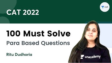 100 Must Solve Para Based Questions | English | CAT 2022 & OMETs l Ritu Dudhoria
