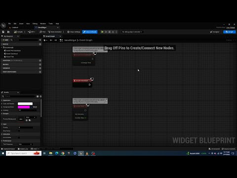 Unreal Engine: Creating Widgets for UI: Graph Editor Mode Windows