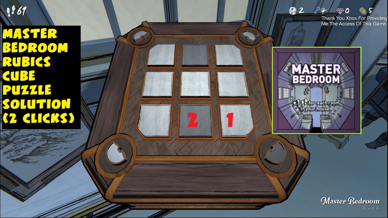 Master Bedroom Rubrics Cube Puzzle Solution in Blue Prince Game (2 ...
