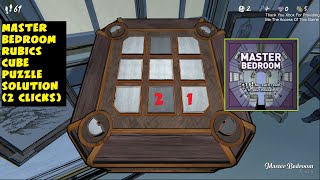 Master Bedroom Rubrics Cube Puzzle Solution in Blue Prince Game (2 Clicks) Mora Jai Box Information