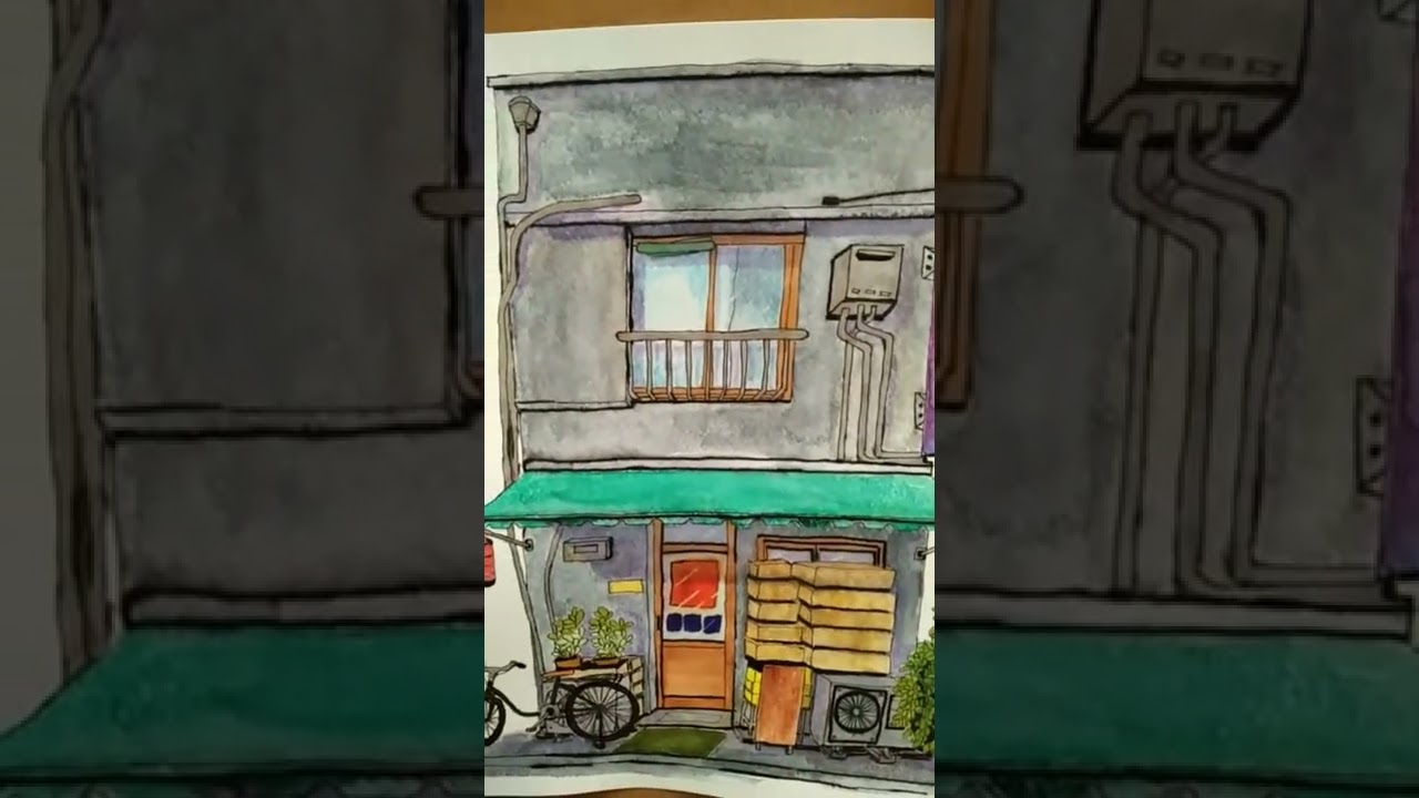 Urban Sketching Cute Japanese Storefront