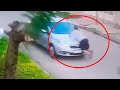 UNA REACCIÓN DESESPERADA: Le robaron las llaves del auto, se subió al capot y lo arrastraron