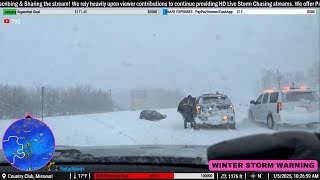 St Joseph MO Blizzard Part 1 (1/5/25) - (Live Storm Chase Archive)