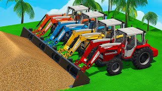 WORKING WITH CORN WITH LANDINI & JOHN DEERE TRACTORS - Farming Simulator 25