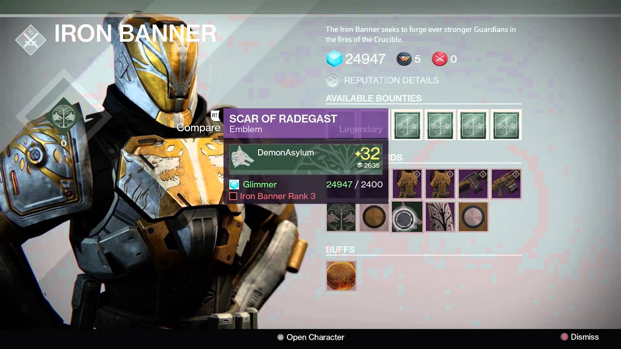Destiny New Iron Banner Rewards! Jolder's Hammer & Silimar's Wrath