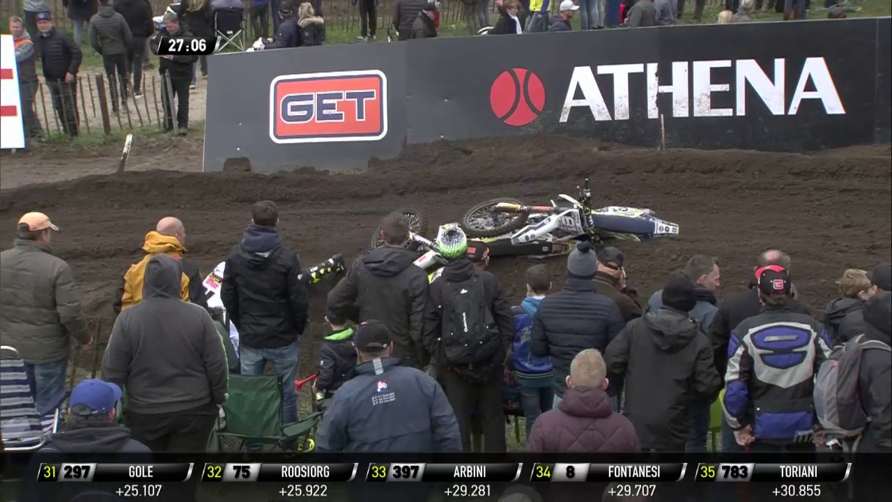 MXGP of Europe Thomas Kjer Olsen & Brian Hsu Crash 