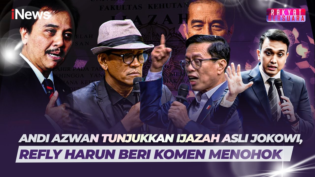 Eksklusif! Andi Azwan Perlihatkan Ijazah Asli Jokowi, Refly Harun: Bisa Jadi Pakai Filter