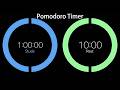 7時間ポモドーロ勉強用|60/10 Pomodoro|60分学習+10分休憩|音楽なし