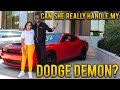 How well can a girl really drive my Dodge Demon?🤔 with @SRT BREE