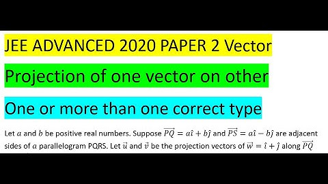 Let a and b be positive real numbers. Suppose (PQ) =ai ˆ+bj ˆ and (PS) =ai ˆ-bj  are adjacent sides