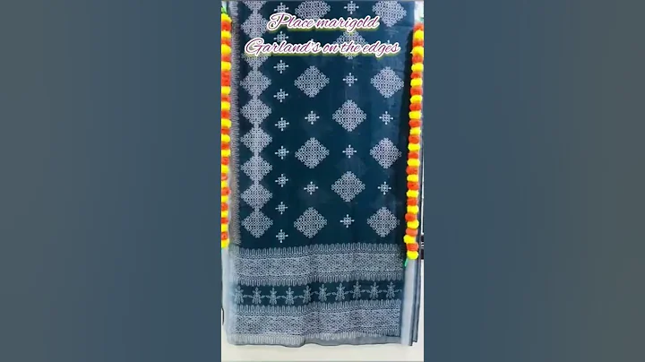 Backdrop decoration using saree| Easy backdrop ideas |pooja decoration ideas