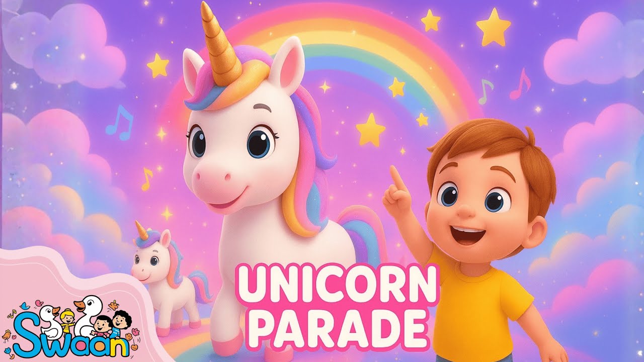 The Magical Unicorn Parade | Fun Fantasy Song for Kids | Swaan Nursery Rhymes & Kids Songs