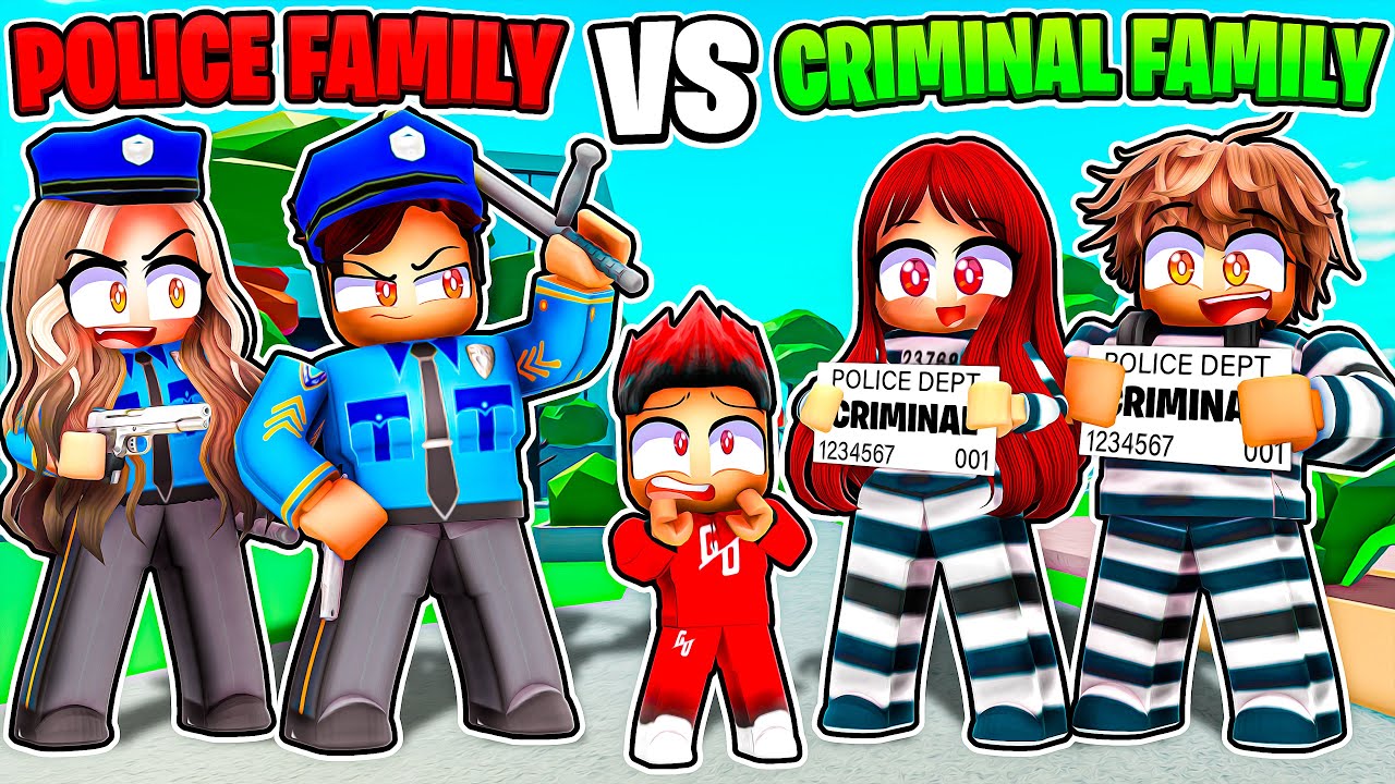 Keluarga Polis vs Keluarga Penjenayah! 👮🏽‍♂️🦹🏽[Brookhaven 🏡RP] (Roblox Malaysia)