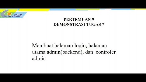 Pertemuan 9 - Web Programming II