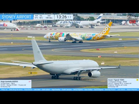 馃敶 LIVE - Canadian Air Force CC-330 Husky Departure - Plane Spotting @ Sydney Airport with Tim 馃敶