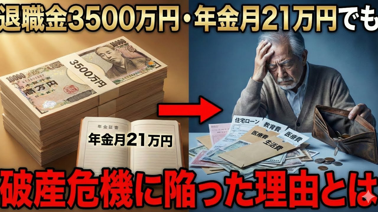 【老後破産】退職金3500万が底をつく？年金月21万の元部長が「バイト地獄」を選んだ衝撃の理由【ゆっくり解説】