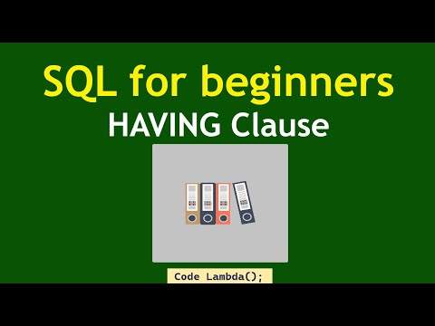 SQL for beginners - HAVING Clause 2023