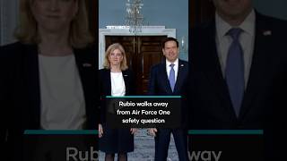 Marco Rubio walks away from questions over Air Force One threat and reporters safety