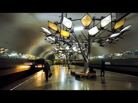 ⁴ᴷ⁶⁰ Walking Moscow Metro: Sokolnicheskaya Line (Red Line #1) - Bulvar Rokossovskogo till Kommunarka