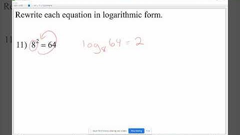 Converting Between Logs and Exponents Help Video
