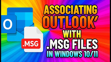 Associating Outlook with .MSG Files in Windows 10/11