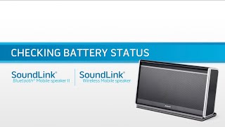 Bose SoundLink Mobile II - Battery Status YouTube