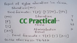 LibraryScience CC Practical|BLIS CC Practical|BLIS Colon Classification Practical|
